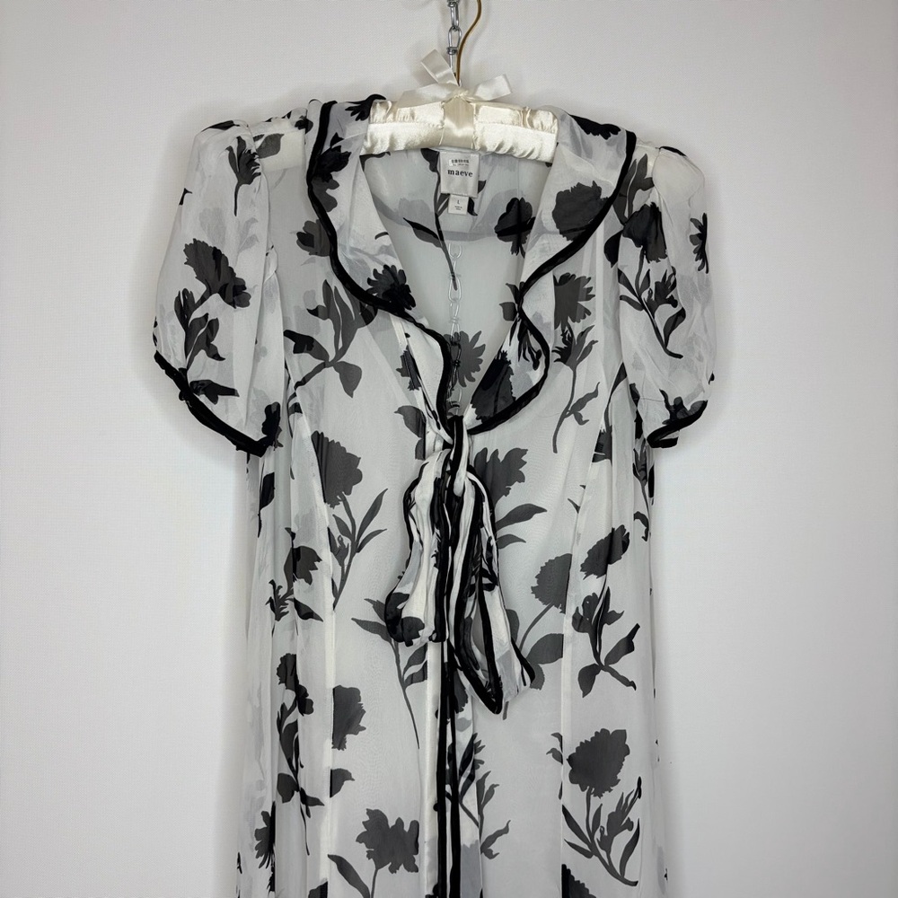 Maeve floral maxi dress with tie size L - Picture 3 of 9